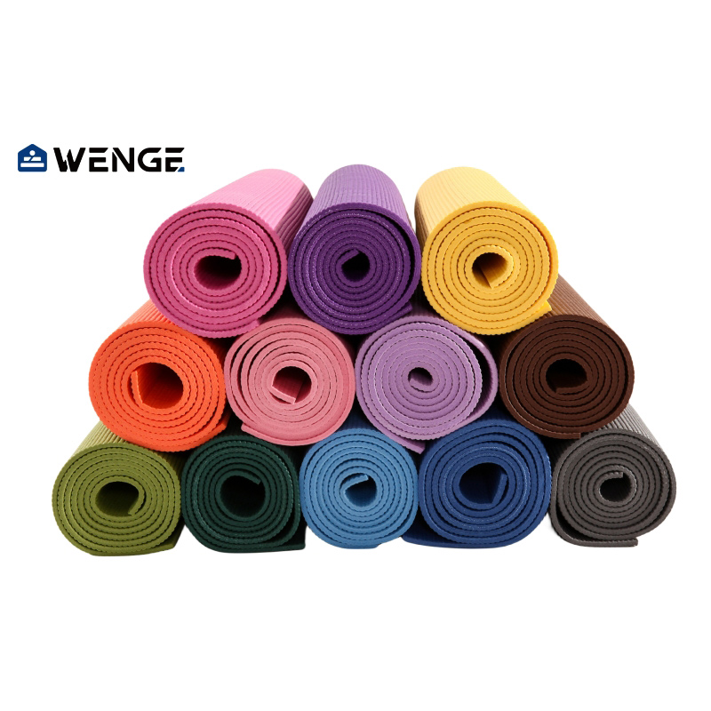 High quality manufacturer wholesale non slip fitness natural custom logo PVC Foam yoga mat and yoga mat bag