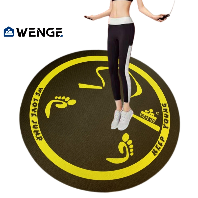 Soundproof Sweatproof Non Slip Custom Eco Fitness Workout Yoga Mat Skipping Oval Round PVC Tpe Jump Rope Mat