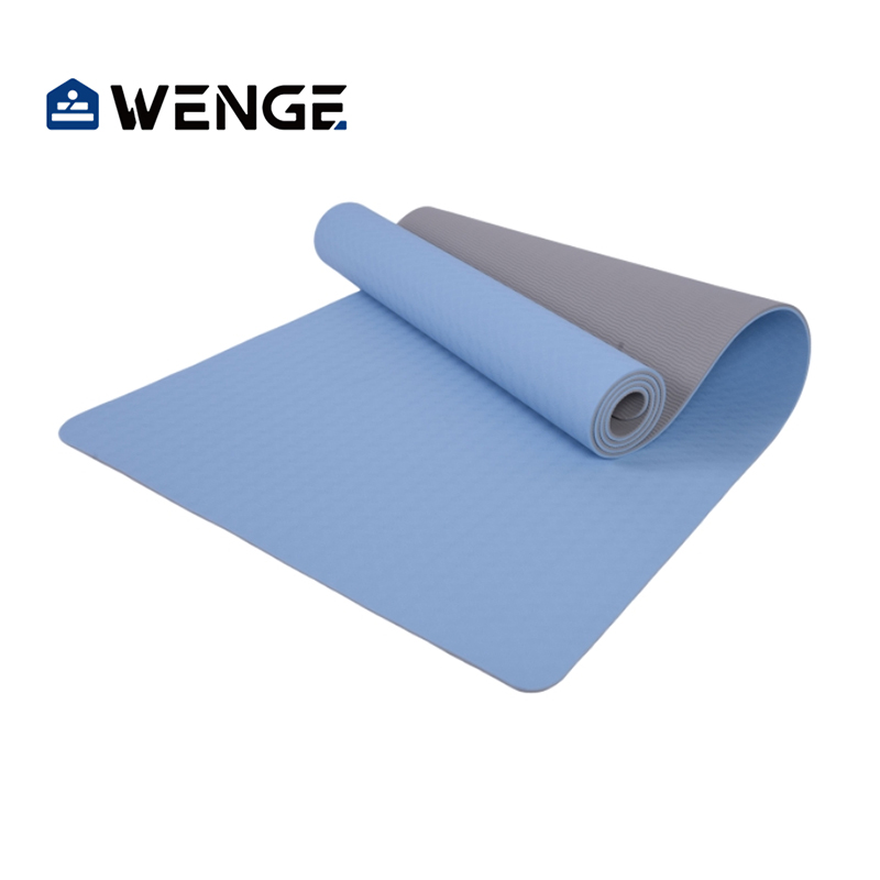 Wenge Hot Sale Wholesale Private Label Two Layer Natural Anti-Slip Eco Friendly Tpe Yoga Mat