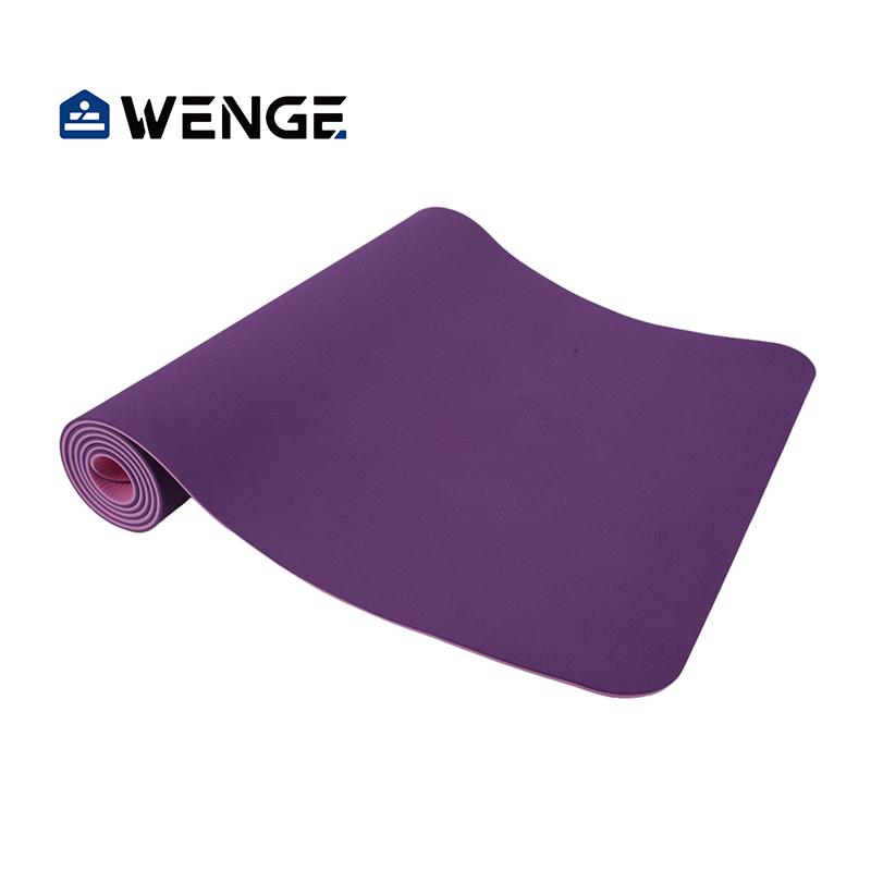Custom Print and Wholesale Double Layer Yoga Mats Eco Friendly TPE Yoga Mat Non Slip for Women