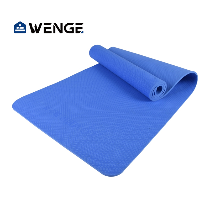 Wholesale Bulk Anti Slip Custom Logo Single Color 6mm Thick Eco Friendly TPE Foam Yoga Mats