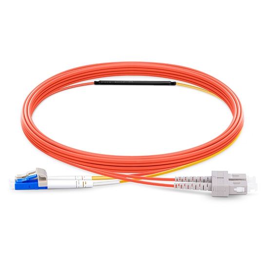 LC to SC OM1 Mode Conditioning PVC (OFNR) Fiber Optic Patch Cable