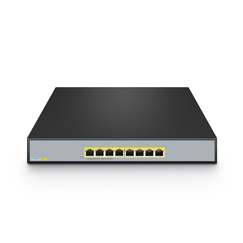 8-Port Gigabit Ethernet L2 Unmanaged PoE+ Switch, 8 x PoE+ Ports @140W, Metal, Desktop/RackMount