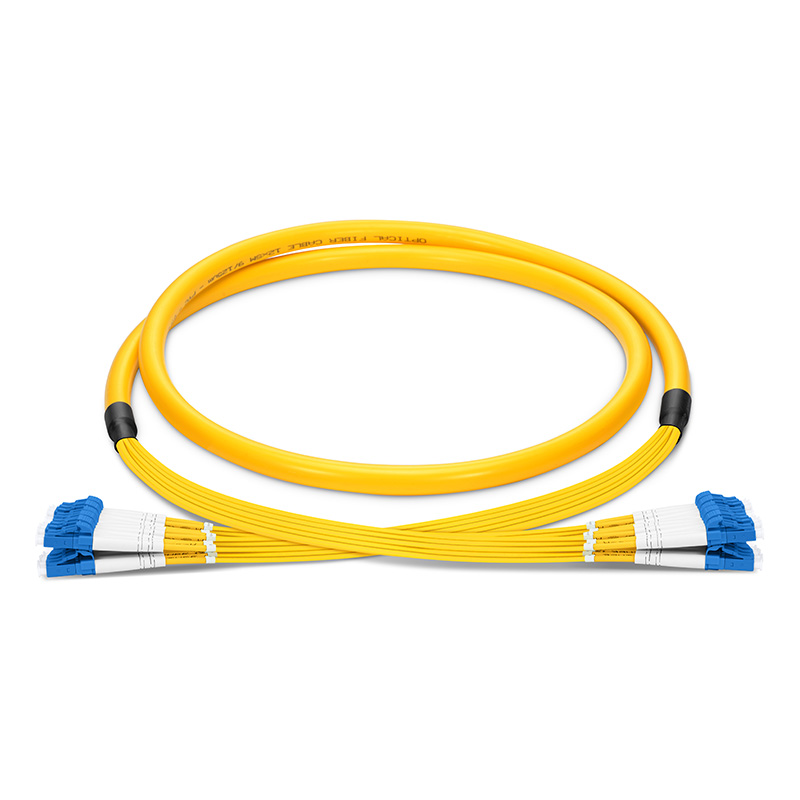 LC UPC to LC UPC Duplex OS2 Single Mode PVC (OFNR) 24 Fibers Indoor Tight-Buffered Breakout Cable