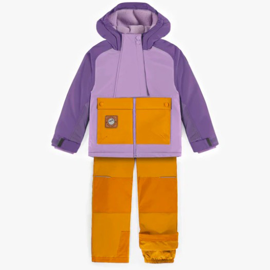Two-Pieces Snowsuit Purple and Yellow-Orange, Child