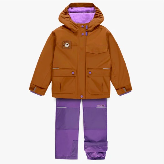 Snowsuit 3 In 1 Copper-Brown and Purple, Child