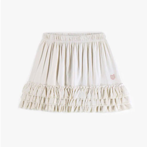 Gonna in tulle color crema, bambina