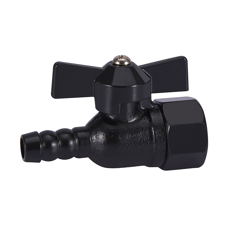 High quality black iron gas ball valve with single nozzle female thread YX06-001