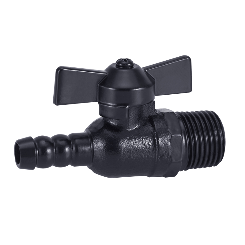 High quality iron gas ball valve with single nozzle male thread YX06-002-1