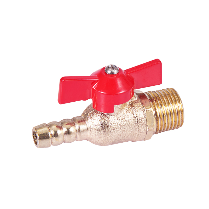 High quality iron gas ball valve with single nozzle male thread YX06-002-4