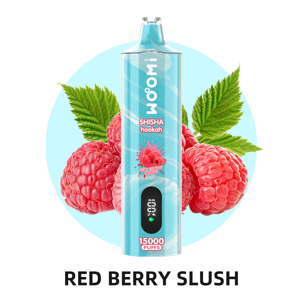 Woomi Glow 15000 Puffs SHISHA Vape--Red Berry Slush