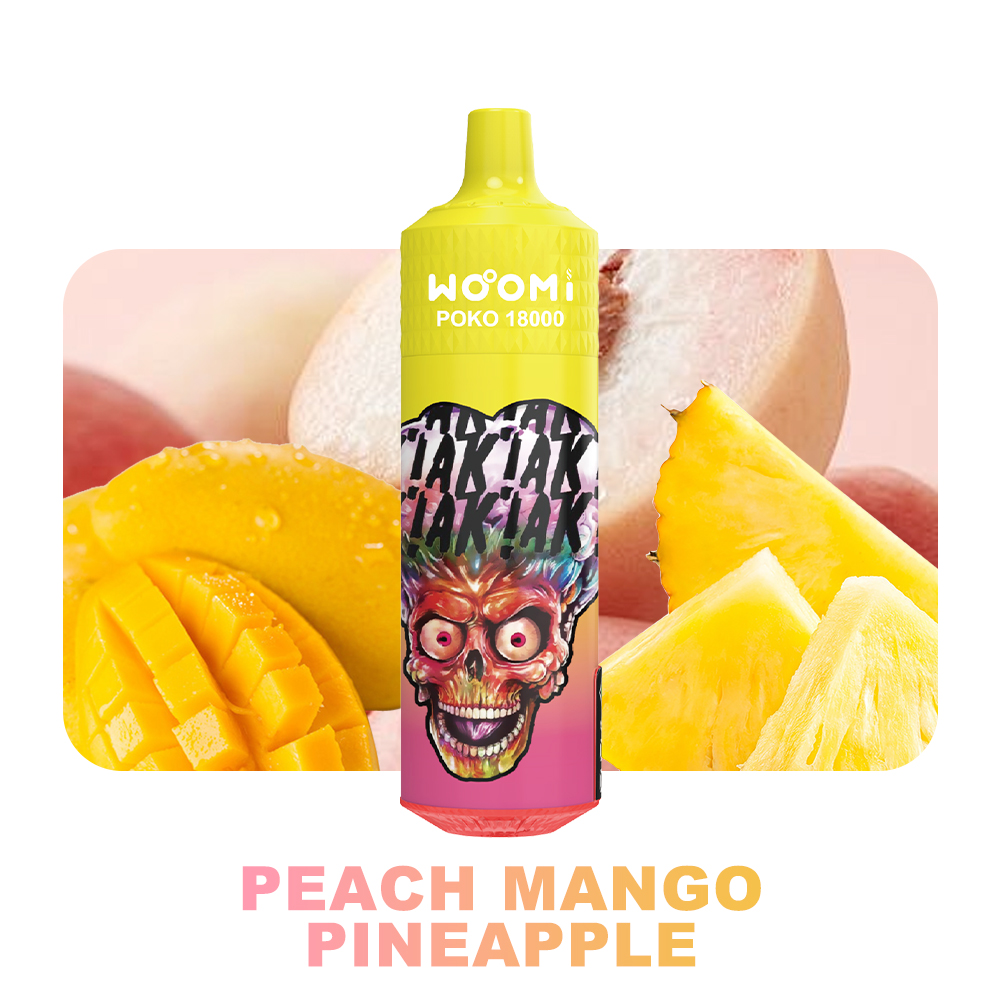 Woomi Poko 18000 Puff Disposable Vape-- Peach Mango Pineapple