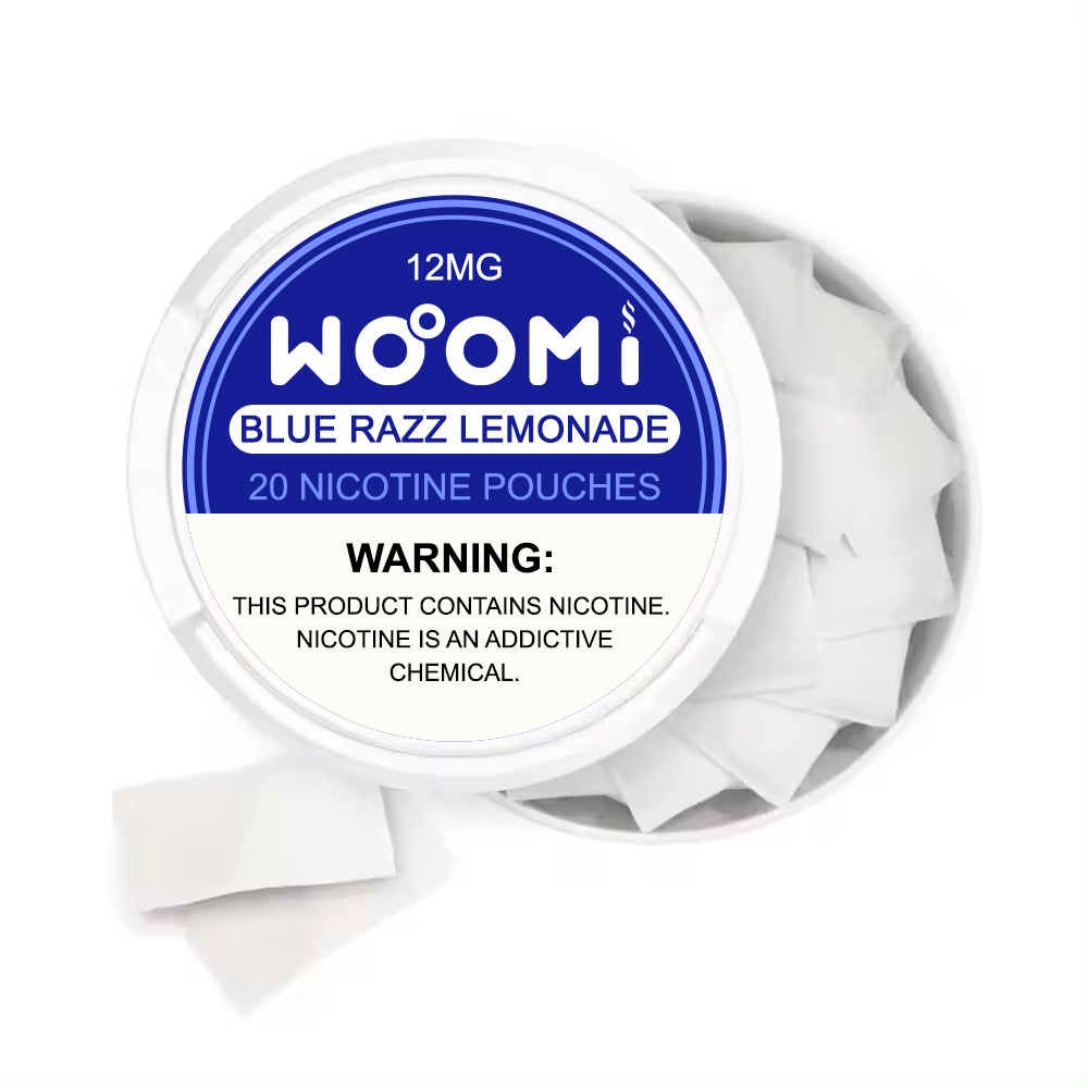 Woomi Tobacco Free Nicotine Pouches-- Blue Razz Lemonade(12mg)