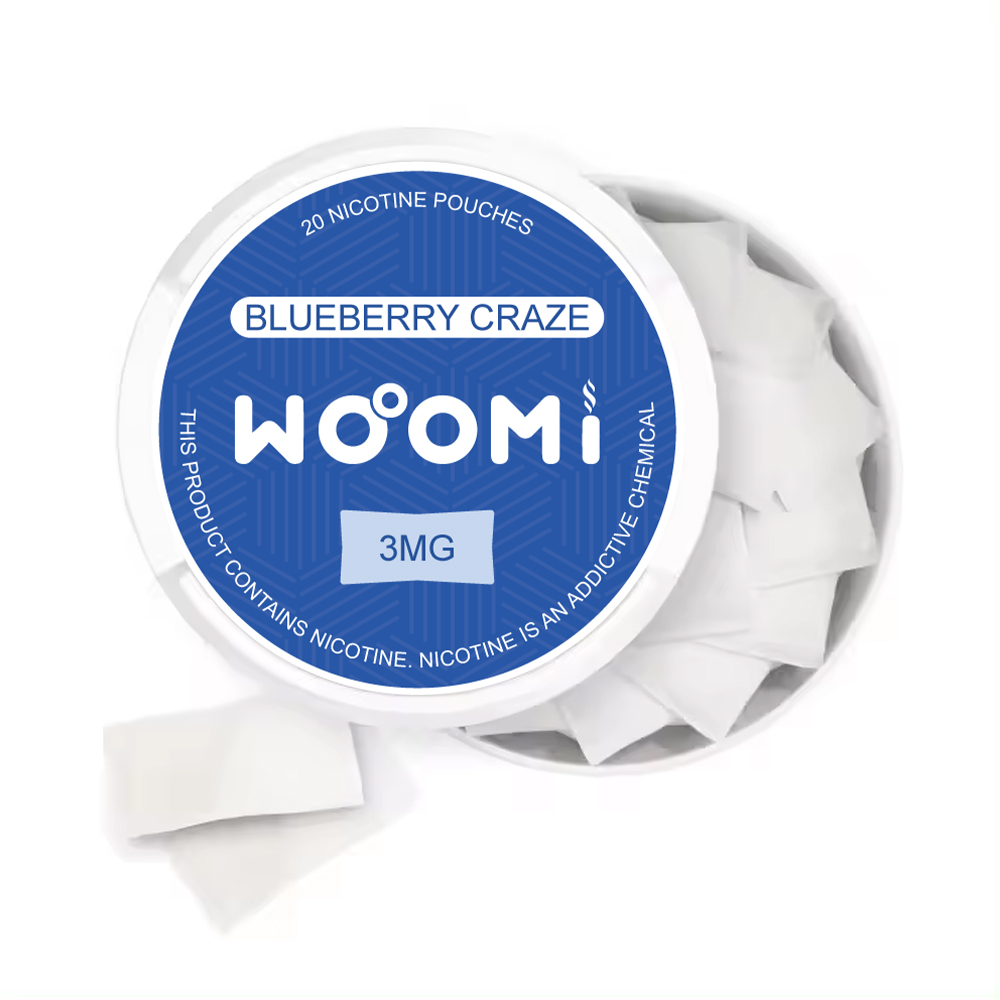 Woomi Tobacco Free Nicotine Pouches-- Blueberry Craze(3mg)
