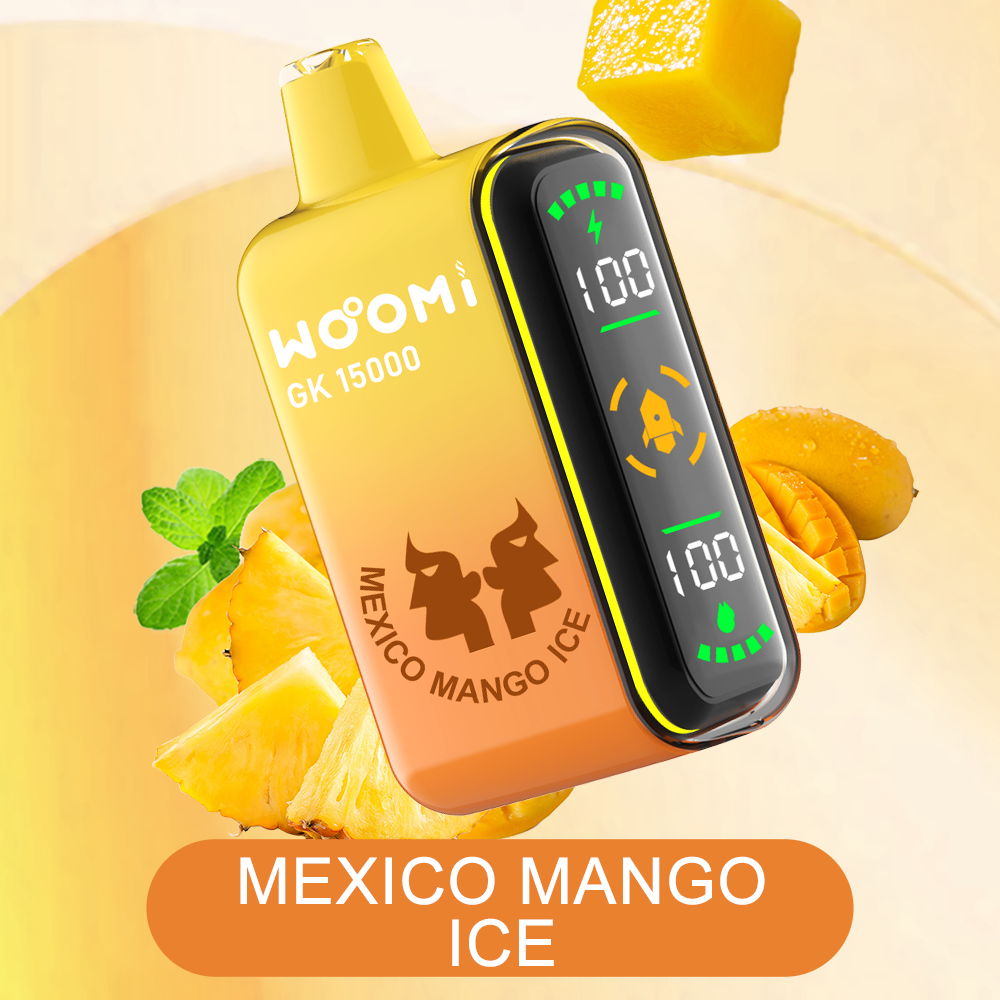 Woomi GK 15000 Puffs Disposable Vapes -- Mexico Mango Ice