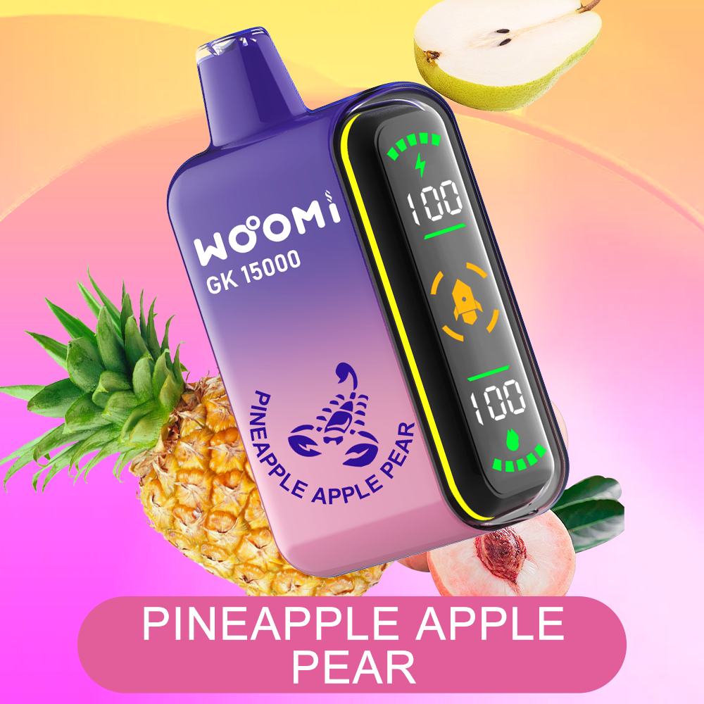 Woomi GK 15000 Puffs Disposable Vapes -- Pineapple Apple Pear