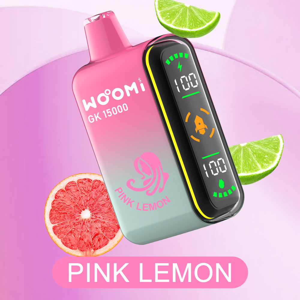 Woomi GK 15000 Puffs Disposable Vapes -- Pink Lemon