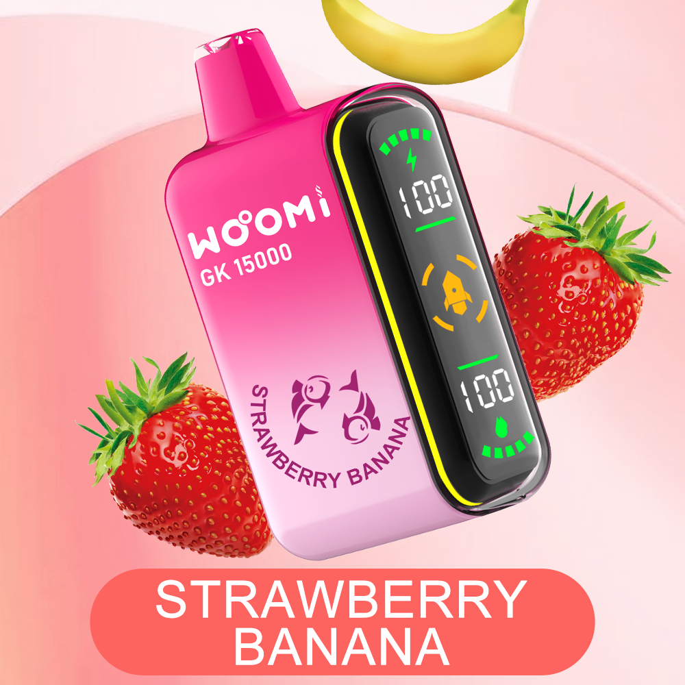 Woomi GK 15000 Puffs Disposable Vapes -- Strawberry Banana
