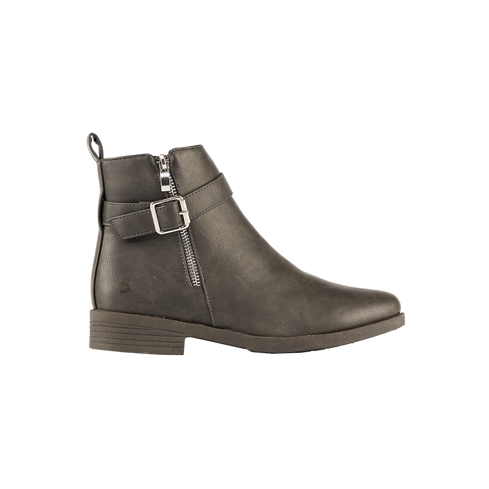Women Motorcycle Buckled Zip Up Ankle Boot