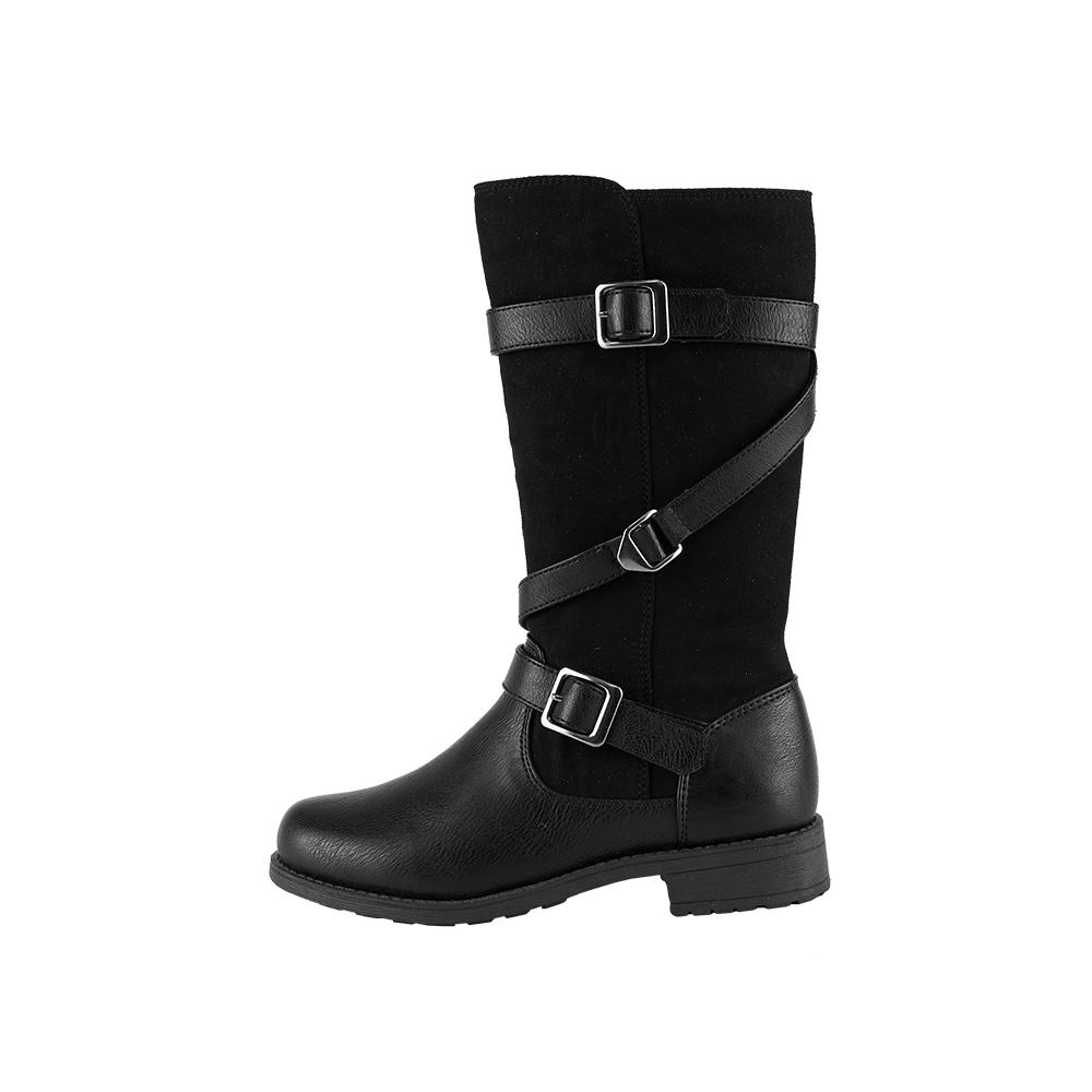 Knee-Length Boot with Stylish Buckle Detail