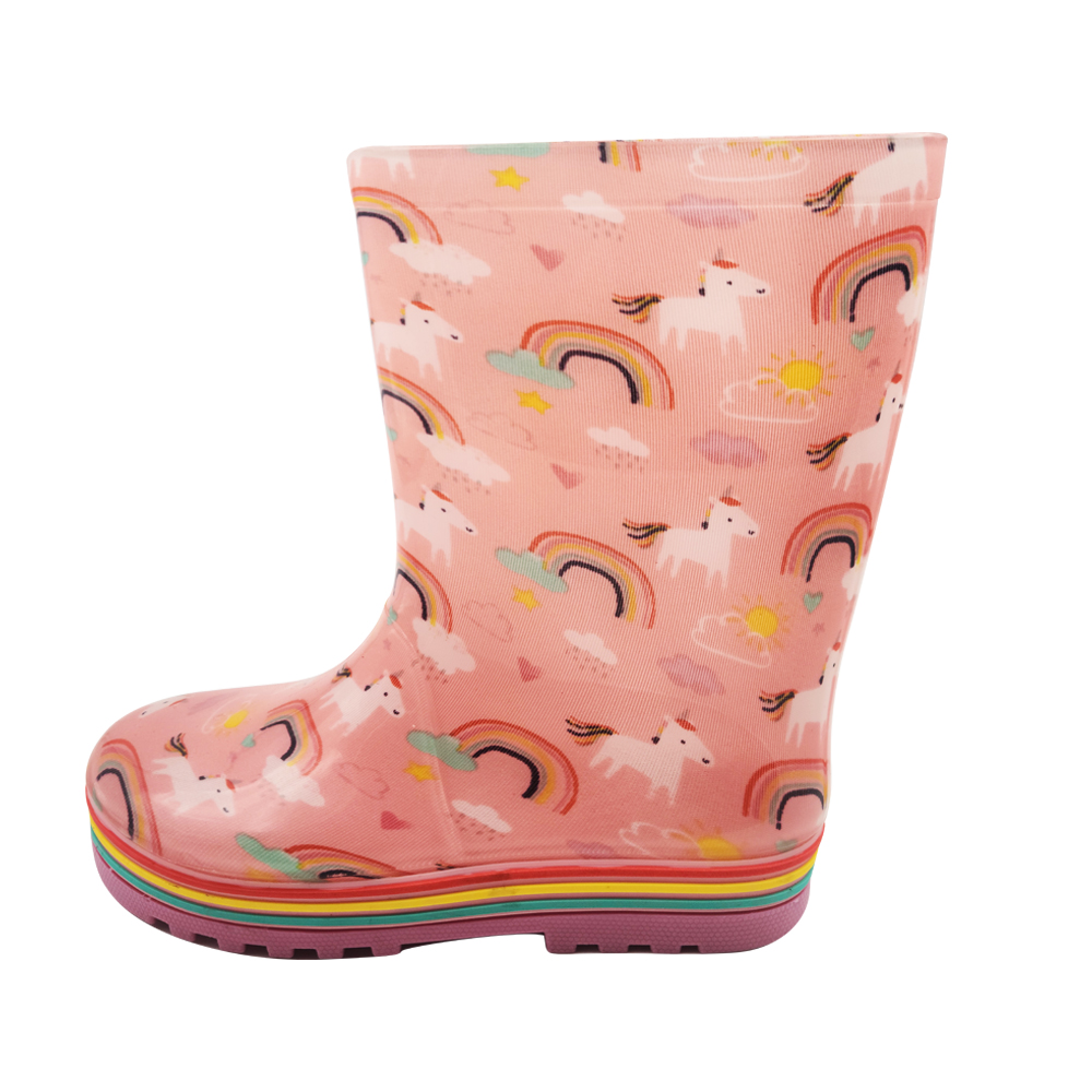 Kids Rain Boot with Charming Foxing
