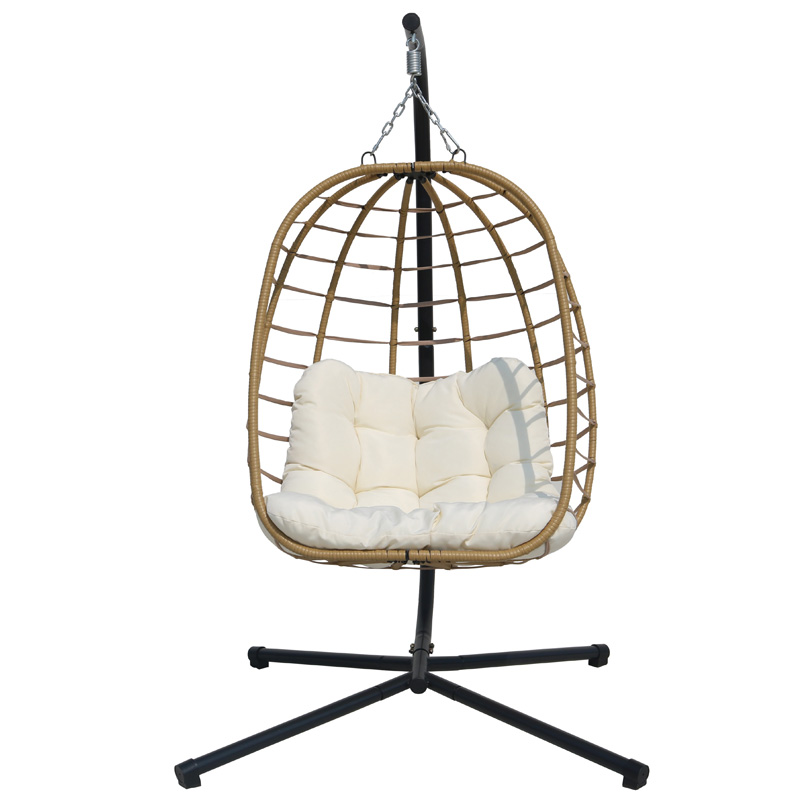 European Wicker Patio Garden Furniture Outdoor Rattan Egg Hanging Basket Chairs