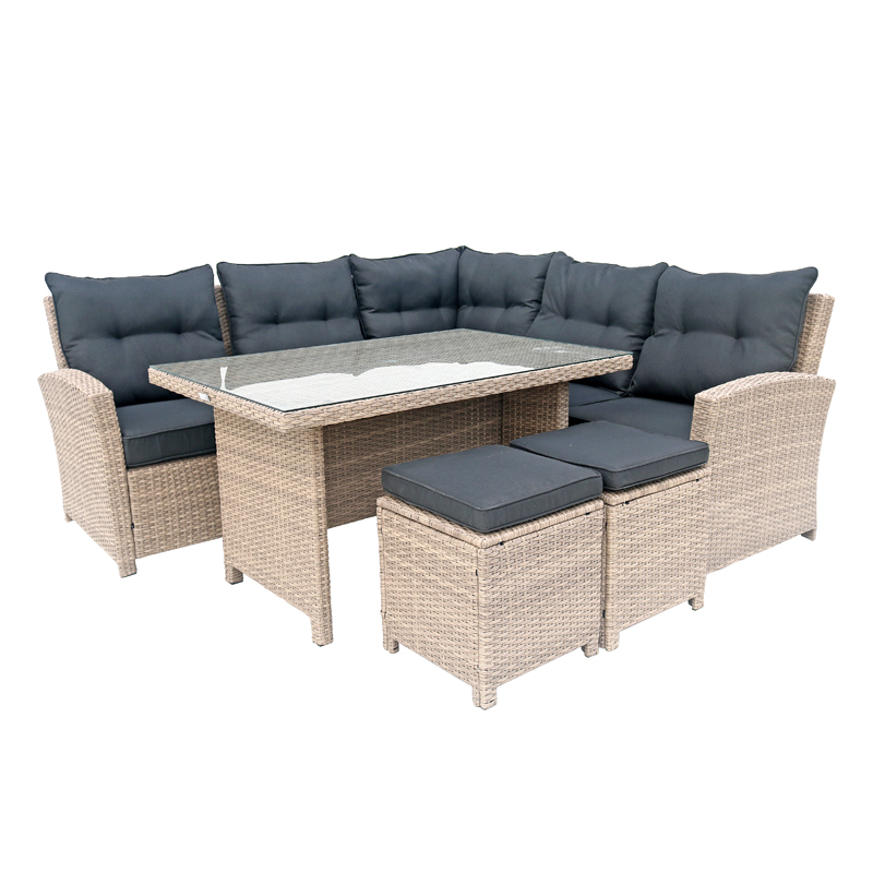 Iron rattan 5-piece sofa set,outdoor garden furniture