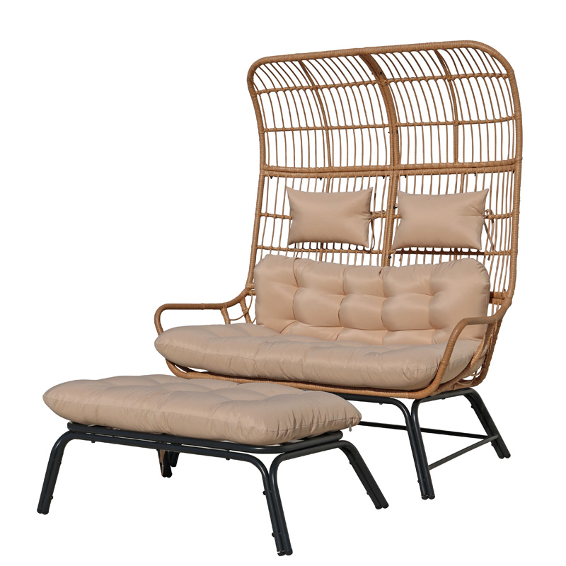 Garden furniture metal patio furniture garden basket chair double egg chair