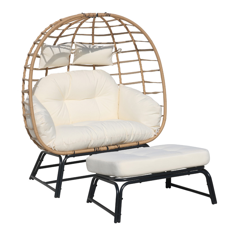 Meubles de jardin de loisirs meubles en rotin chaises de jardin chaise de panier en métal jaune