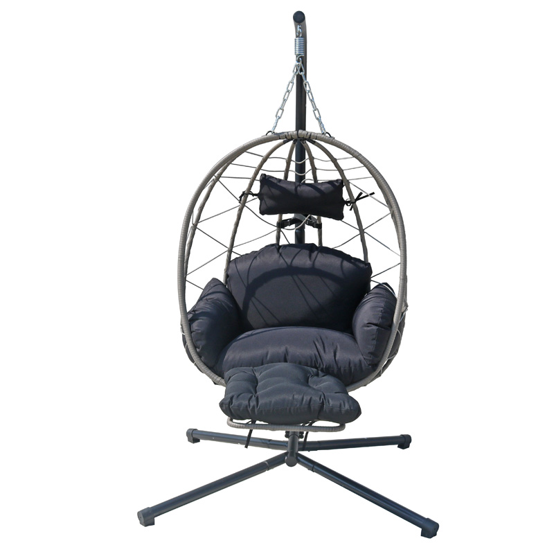 Modern Furniture Dark Garden Furniture Swing Chair Outdoor Foldable Egg Swing Chair