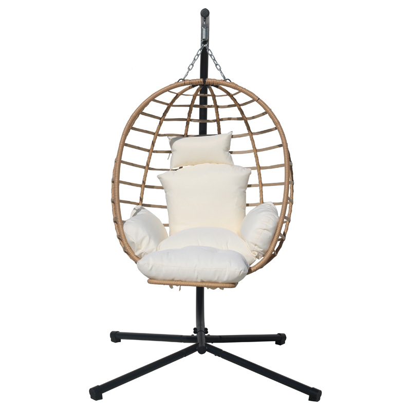 Meubles modernes meubles de jardin blancs balançoire chaise extérieure pliable oeuf balançoire chaise-copie