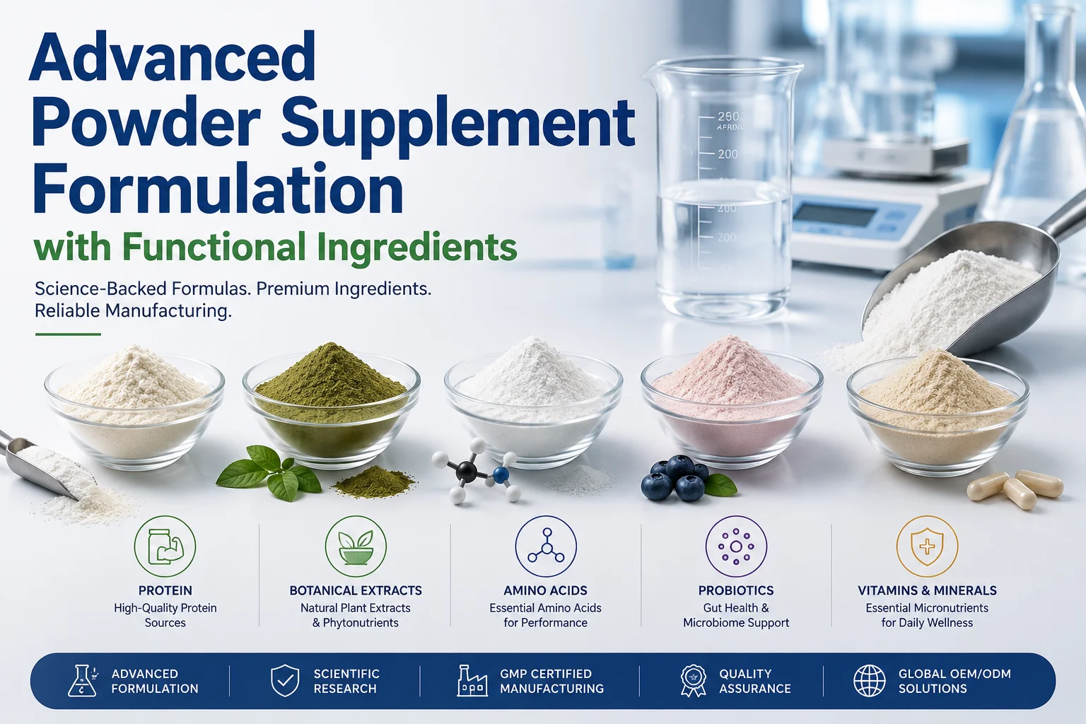 Advanced Powder Supplement Formulation with Functional Ingredients