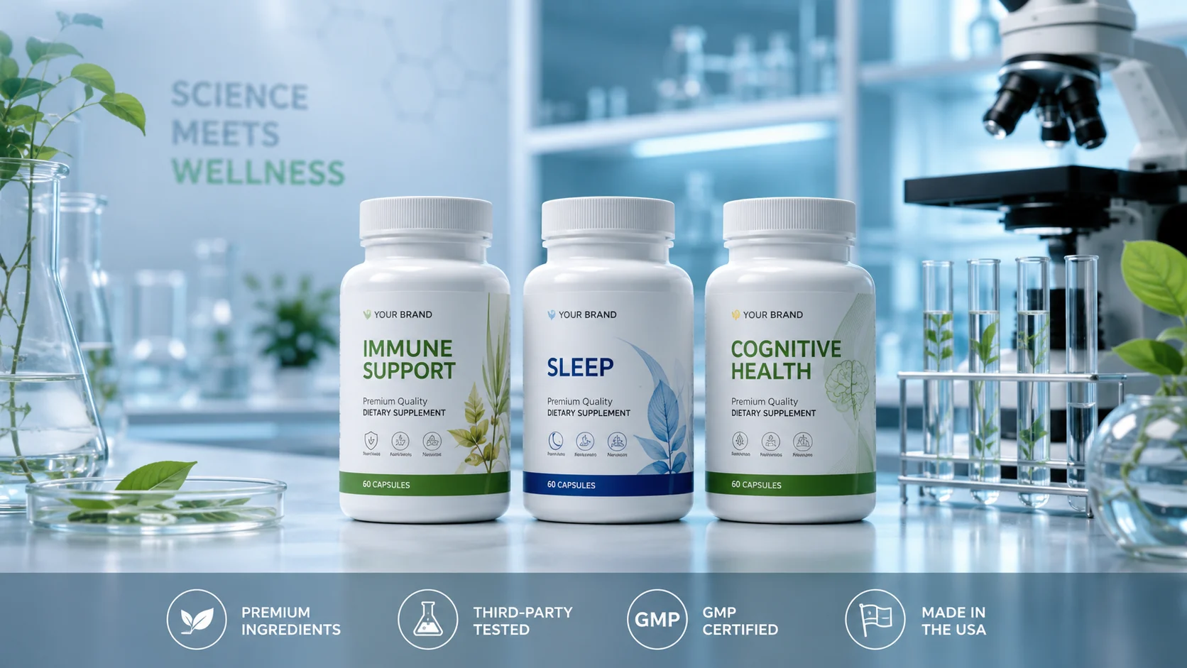 Custom OEM Formulations for Immune Support, Sleep & Cognitive Health Supplements
