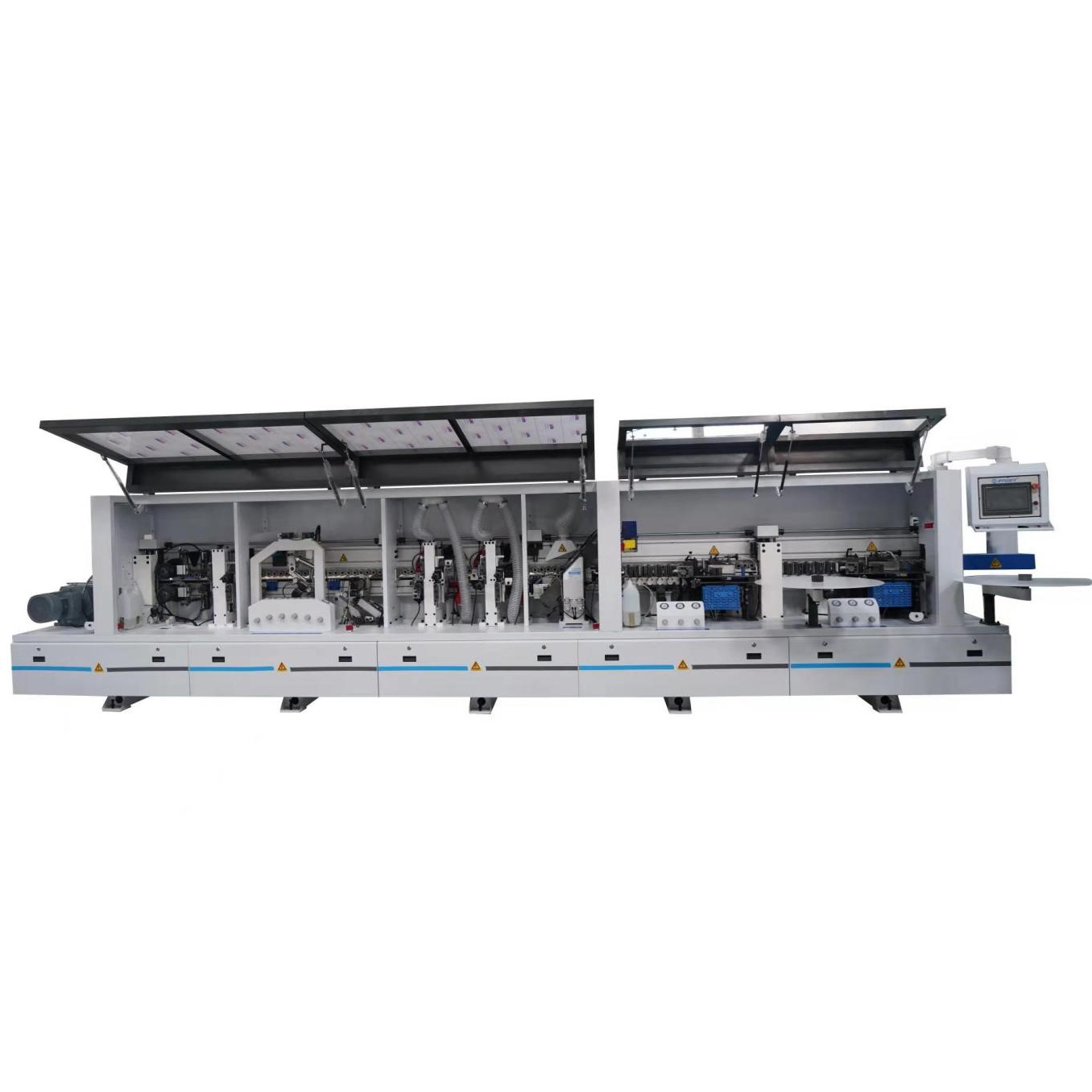 JY-468KG Automatic Edge Banding Machine With Double Trimming & Double Bottom Glue Pot