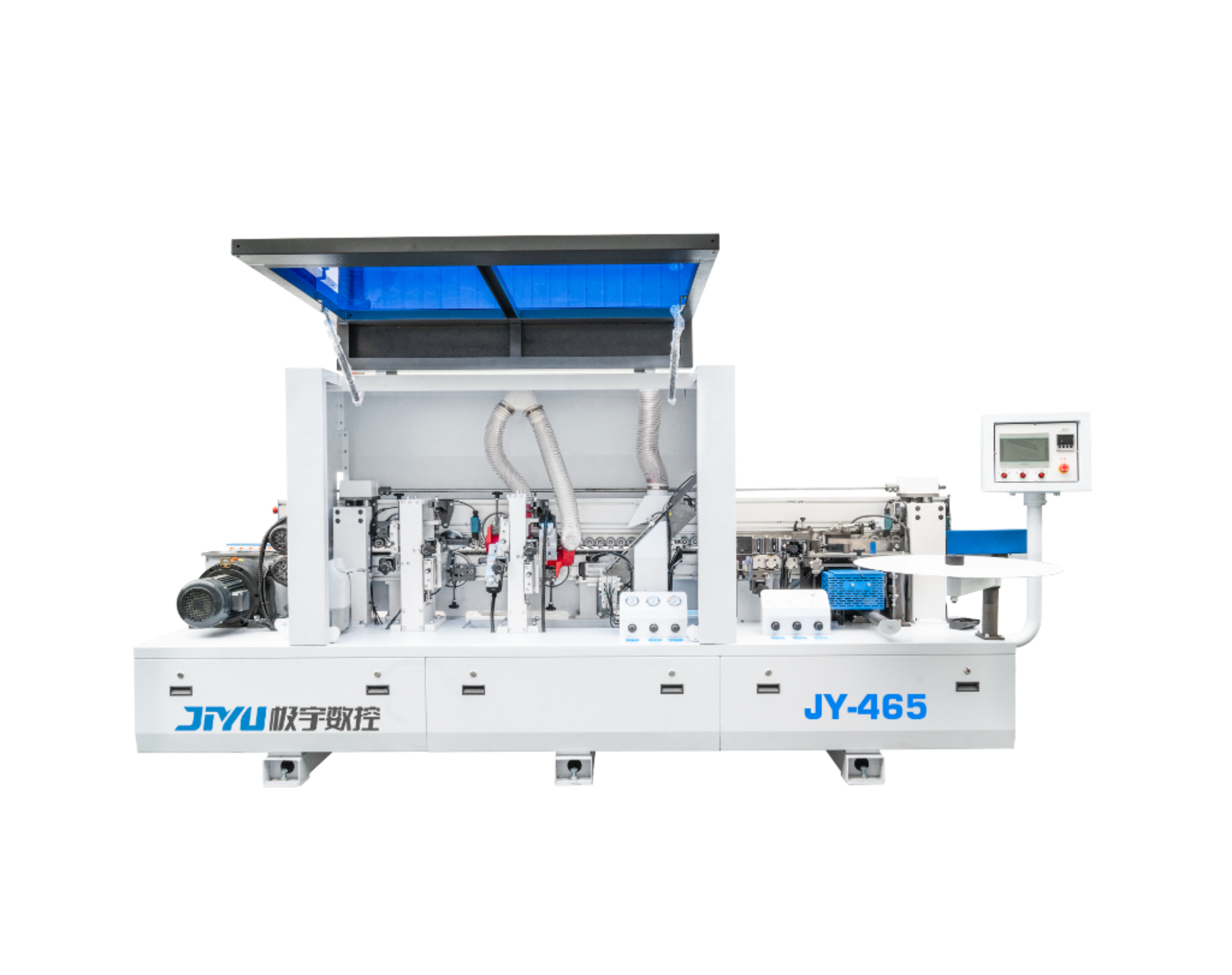 Máquinas de enfaixar bordas automáticas JY-465 com velocidade de alimentação de 23 m/min