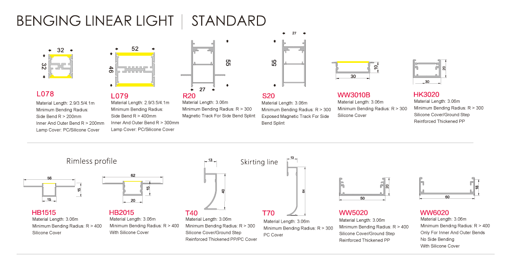 custom bendable LED light