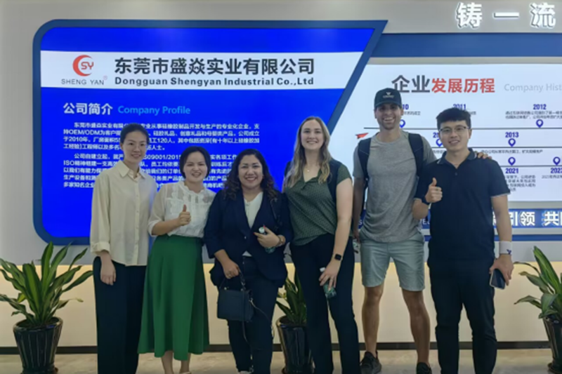 Amerikaanse kliënte besoek Dongguan Shengyan Industrial om samewerking te versterk