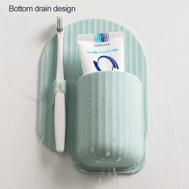 Nordic-Inspired Multifunctional Silicone Toothbrush Holder-69xt