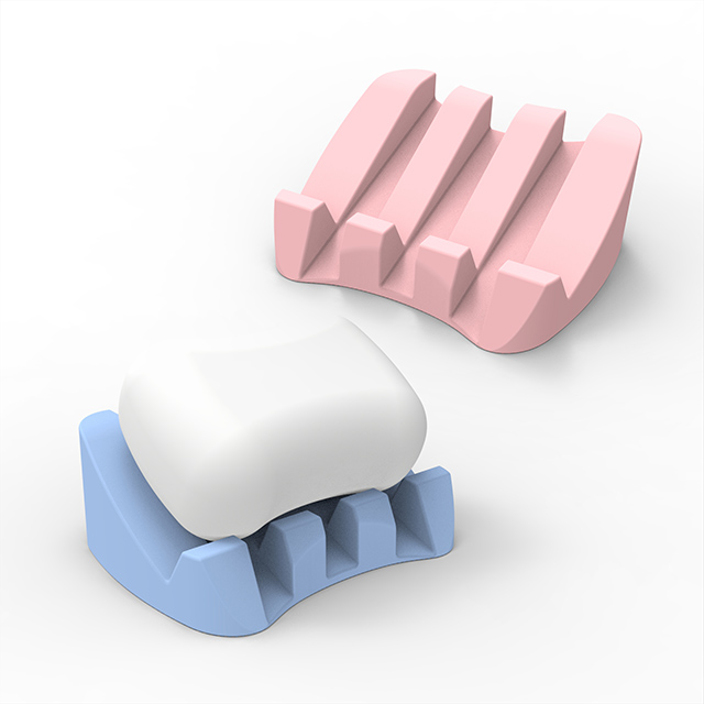 Saboneteira antiderrapante de silicone macio com design em formato de sabonete