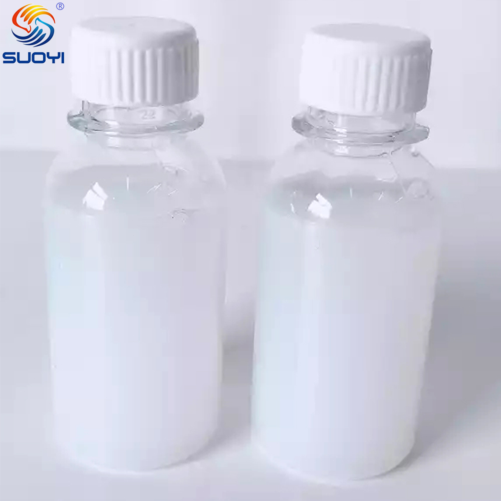 SUOYI에서 공급하는 고품질 나노 이산화티타늄 분산액 외관은 반투명 액체 TiO2입니다.