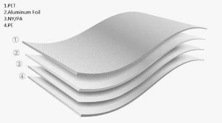 Pochette debout en papier d'aluminiumoh3