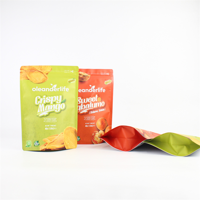 Custom Printed Chips Packaging Bags Stand Up Zipper Bags