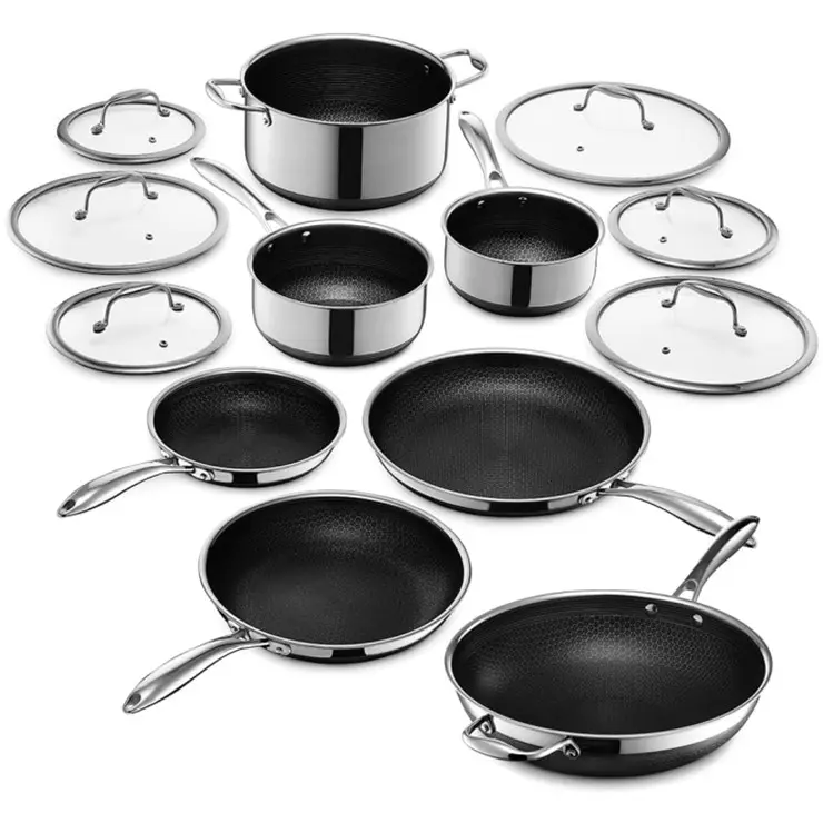 Professional Triply Stainless Steel Cookware Set With Honeycomb Coating.jpg