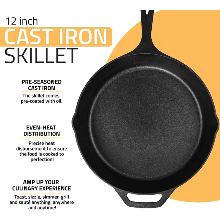 Cast Iron Skillets 12" Frying Pan .jpg