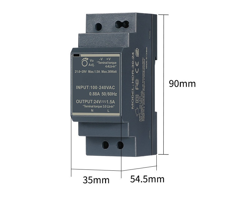 Din rail 12V 2.5A Switch Mode Power Supply