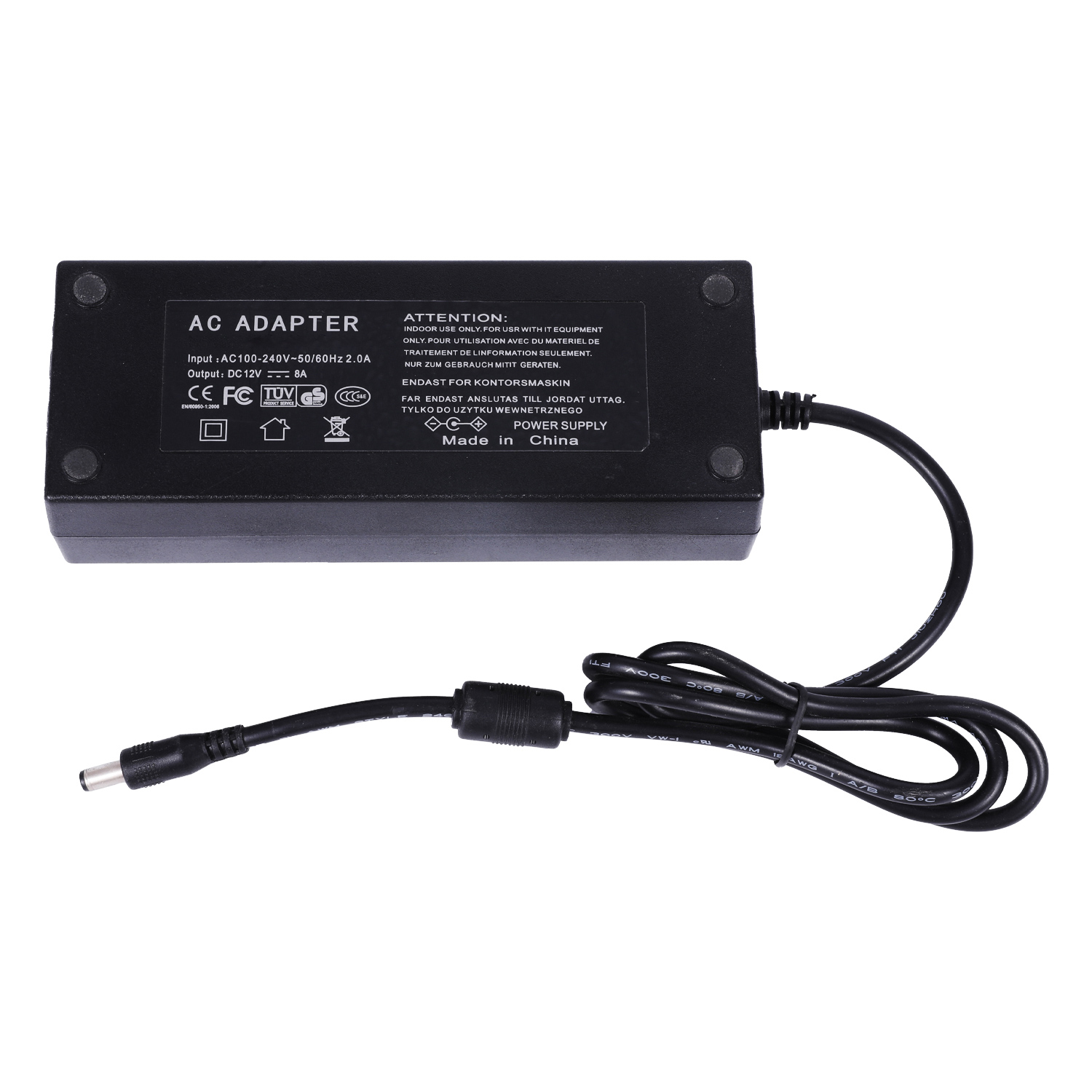 48 volt 2 amp switching power adapter ac dc 96W