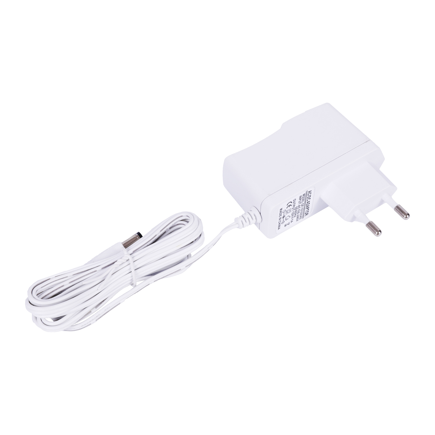 Wall mount AC/DC 12W white 12V 1A power adapter