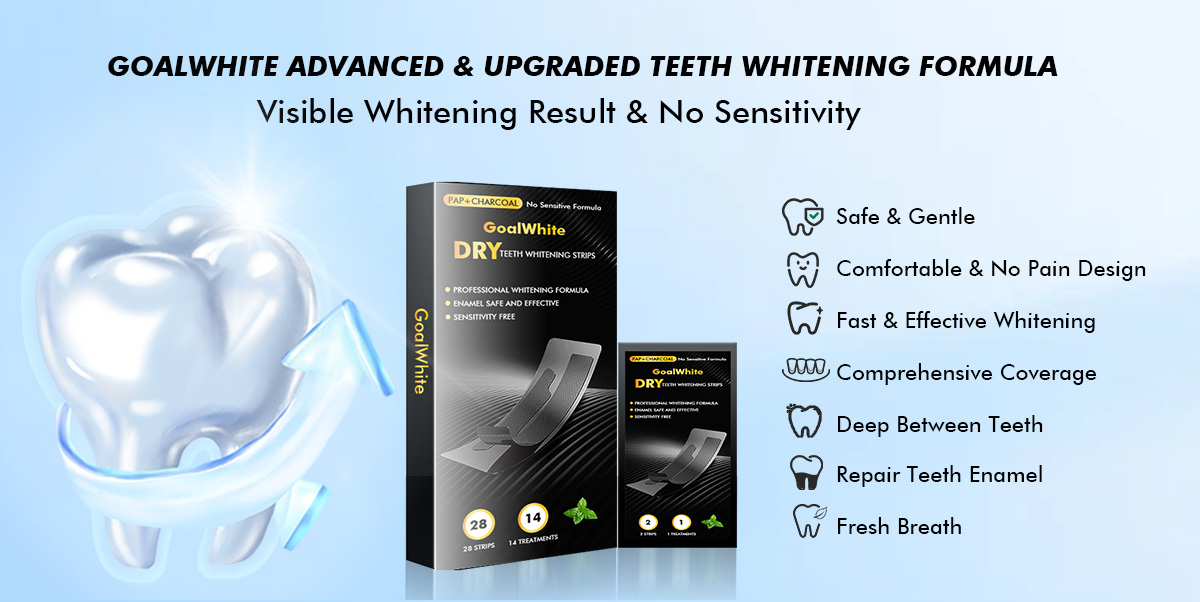 PAP+ charcoal dry teeth whitening strips 002bwz