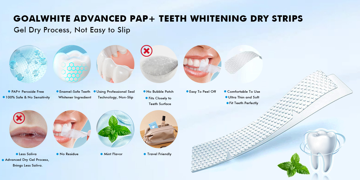 PAP+ dry teeth whitening strips GW-SPPAD  001n8j