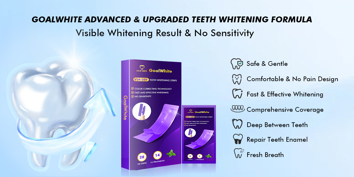 V34 dry colour corrector teeth whitening strips GW-SPV34 002ao5